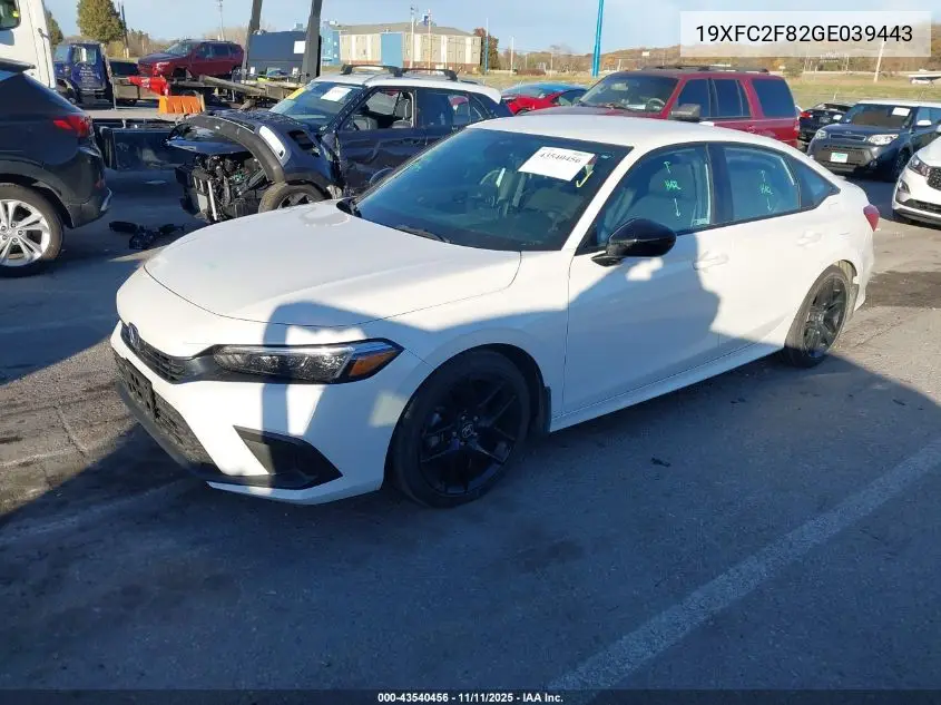 19XFC2F82GE039443 2016 Honda Civic Ex