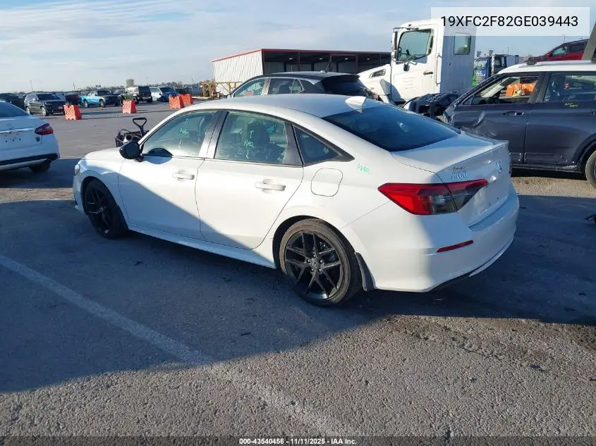 19XFC2F82GE039443 2016 Honda Civic Ex