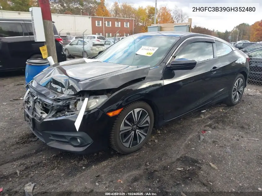 2HGFC3B39GH352480 2016 Honda Civic Ex-T
