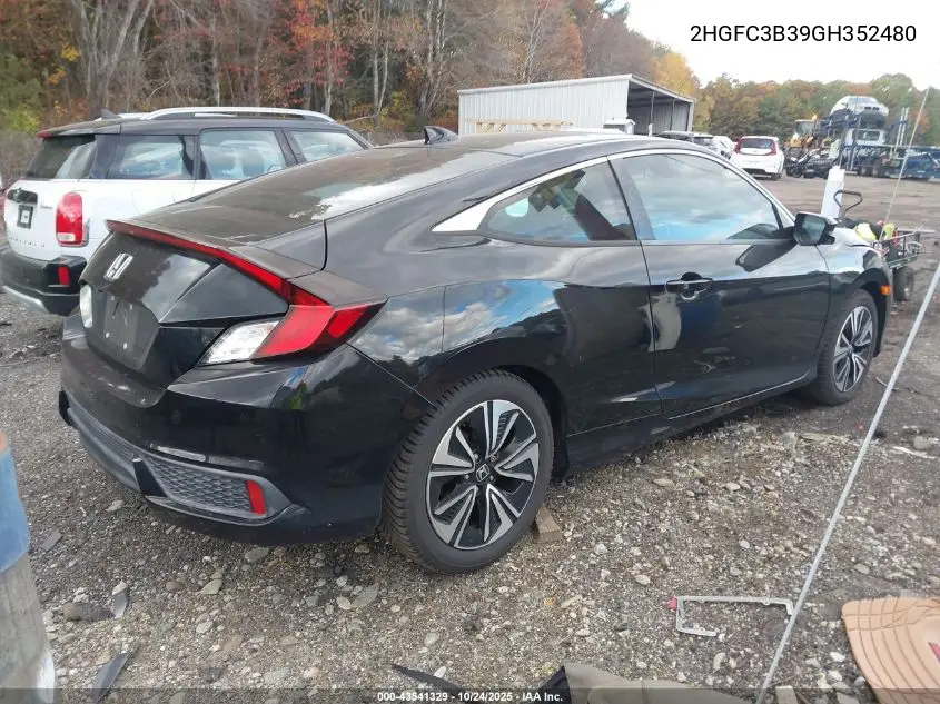 2HGFC3B39GH352480 2016 Honda Civic Ex-T