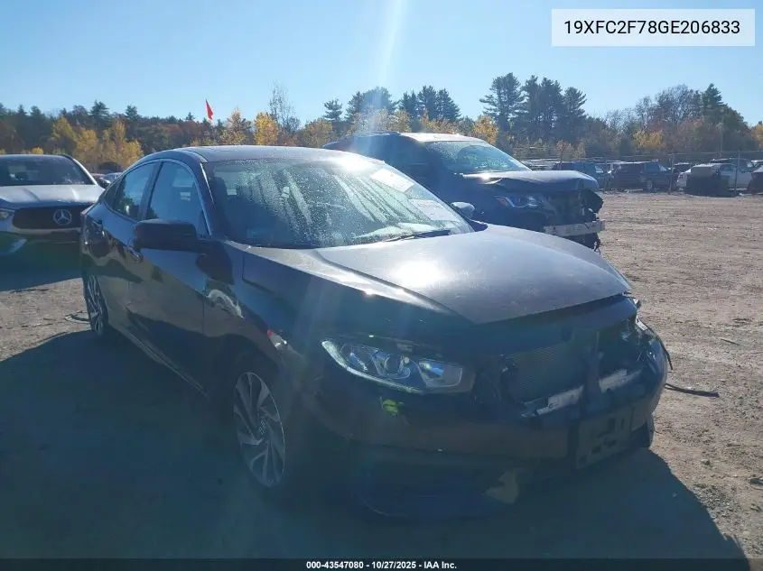 19XFC2F78GE206833 2016 Honda Civic Ex