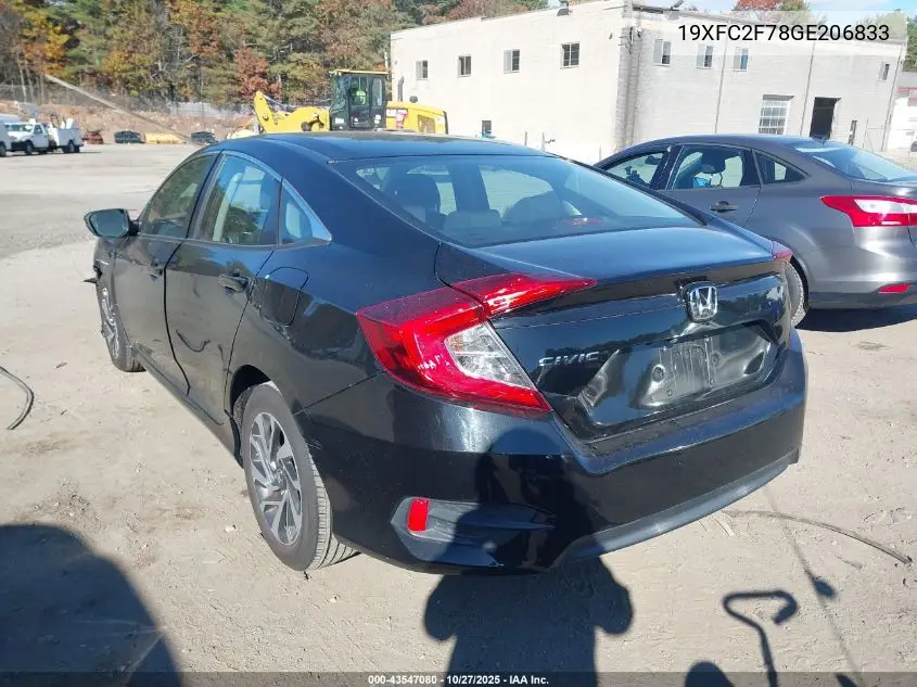 19XFC2F78GE206833 2016 Honda Civic Ex