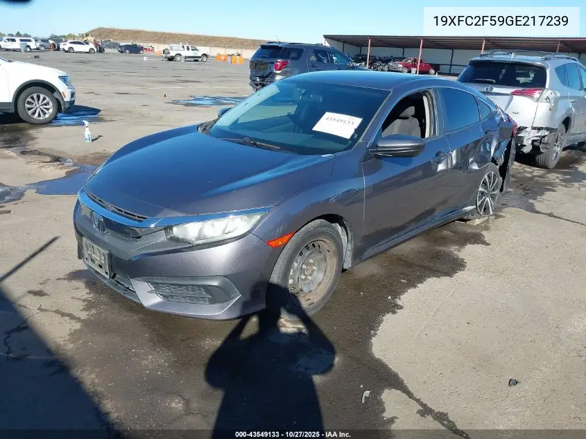 19XFC2F59GE217239 2016 Honda Civic Lx