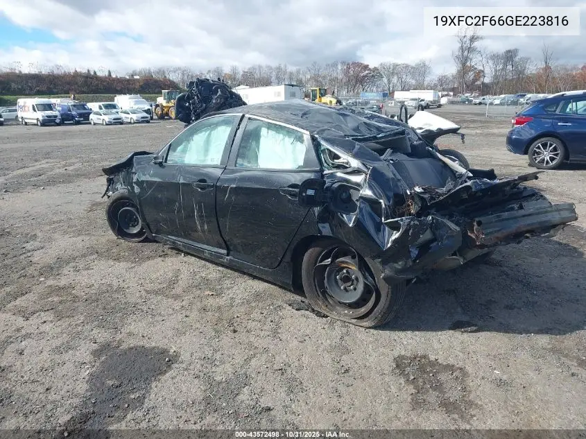 19XFC2F66GE223816 2016 Honda Civic Lx