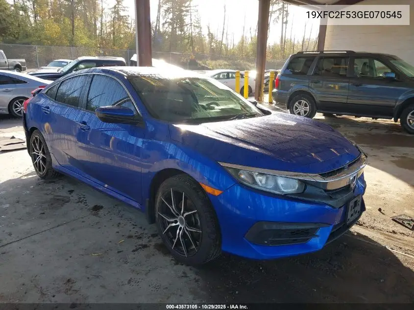 19XFC2F53GE070545 2016 Honda Civic Lx