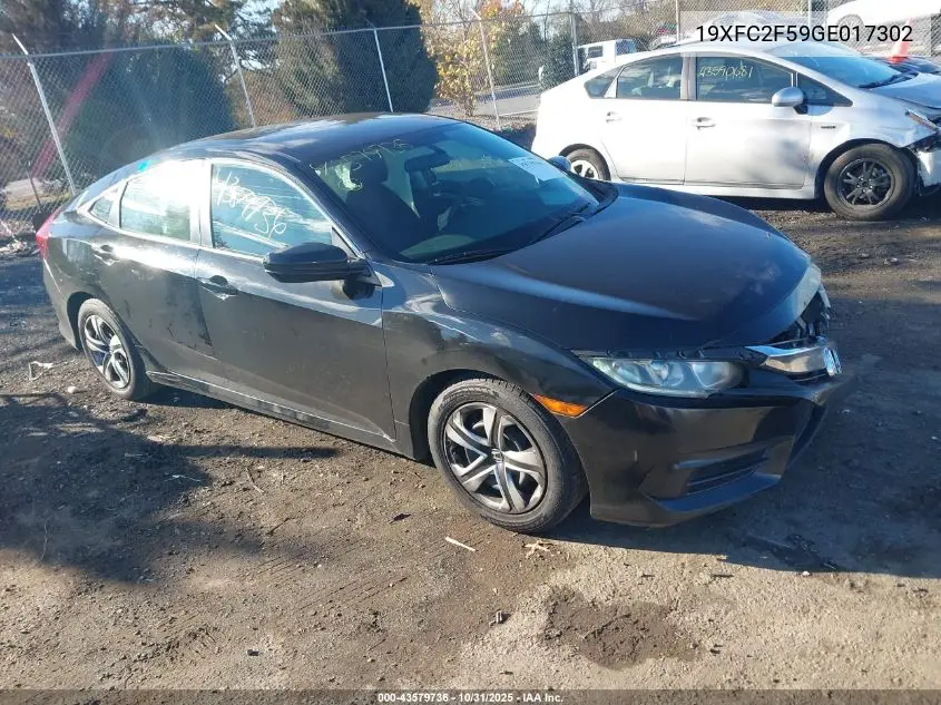19XFC2F59GE017302 2016 Honda Civic Lx