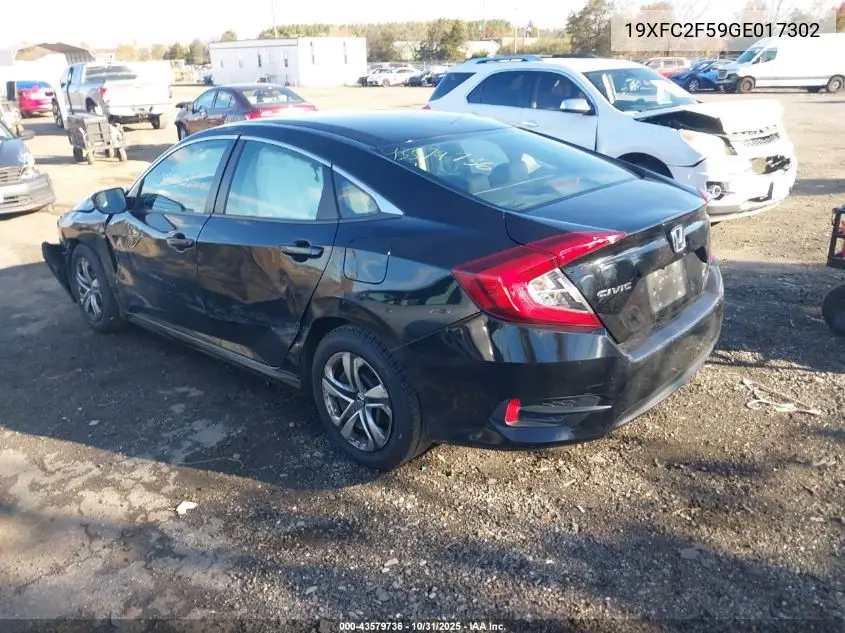 19XFC2F59GE017302 2016 Honda Civic Lx