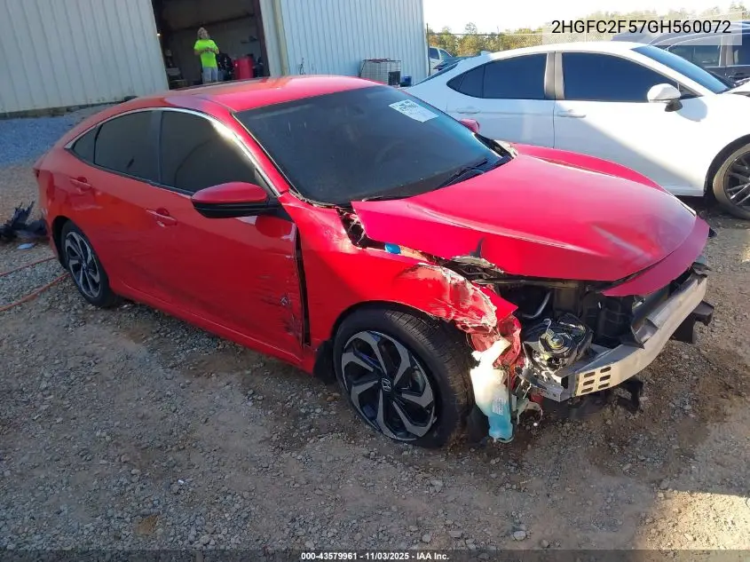 2HGFC2F57GH560072 2016 Honda Civic Lx