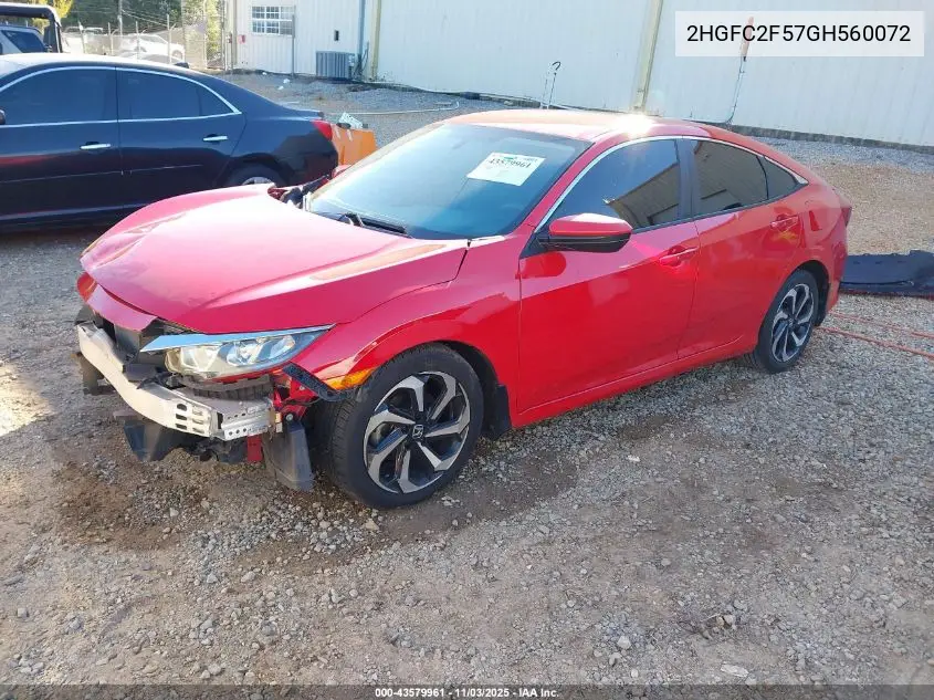 2HGFC2F57GH560072 2016 Honda Civic Lx