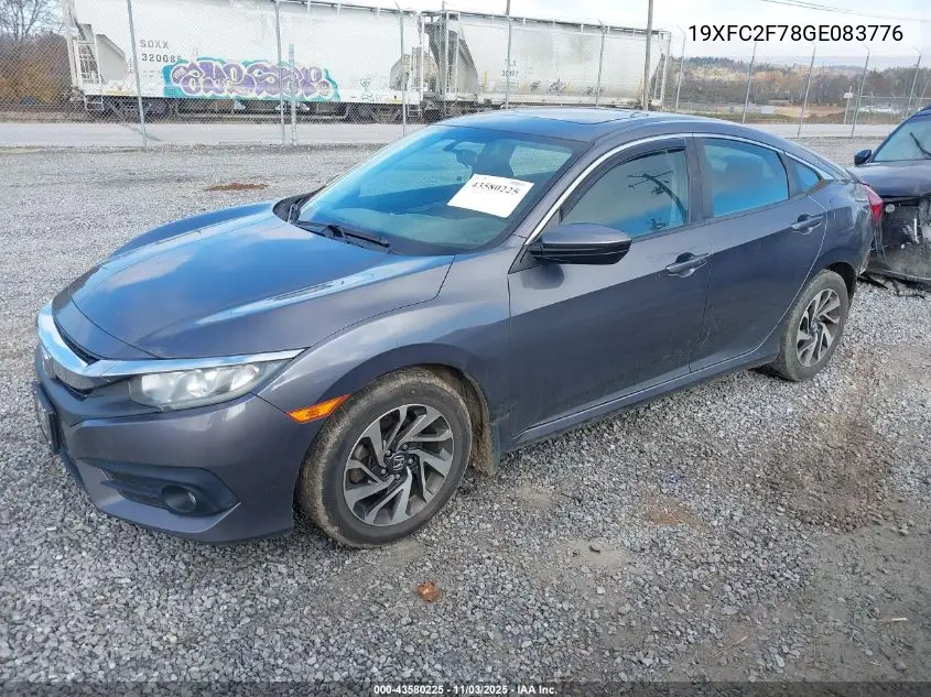19XFC2F78GE083776 2016 Honda Civic Ex