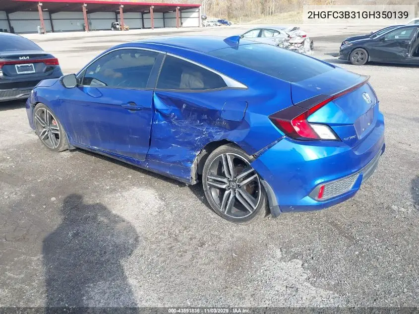 2HGFC3B31GH350139 2016 Honda Civic Ex-T