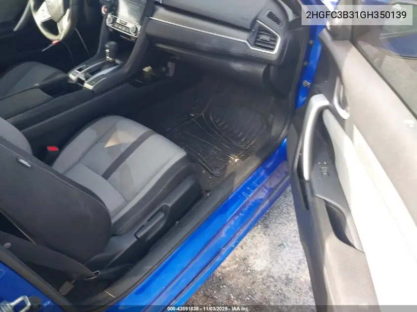 2HGFC3B31GH350139 2016 Honda Civic Ex-T