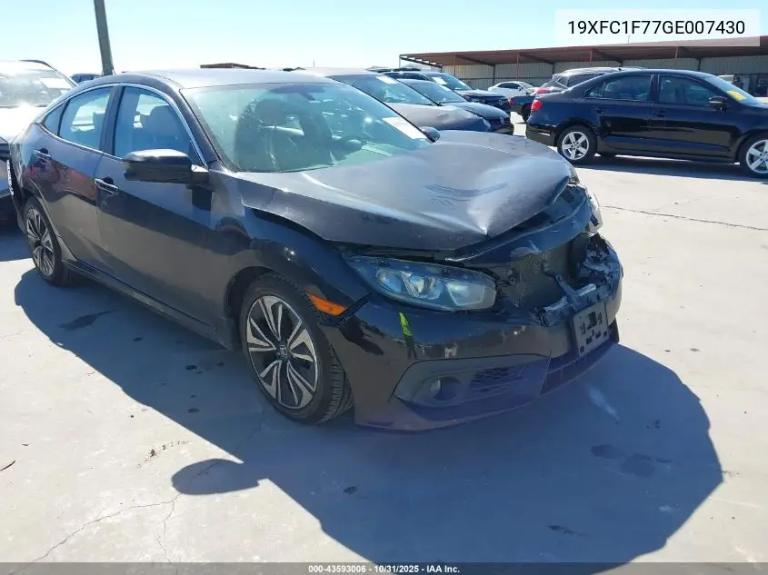 19XFC1F77GE007430 2016 Honda Civic Ex-L