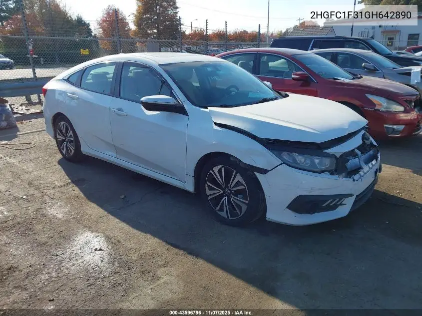 2HGFC1F31GH642890 2016 Honda Civic Ex-T
