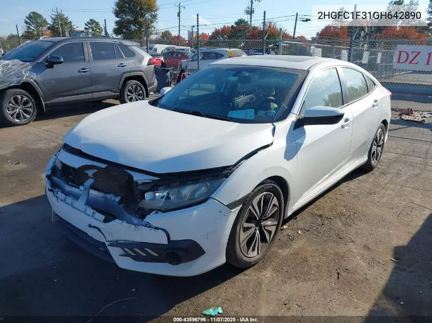 2HGFC1F31GH642890 2016 Honda Civic Ex-T