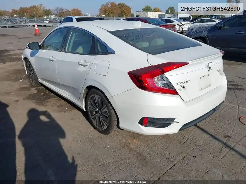 2HGFC1F31GH642890 2016 Honda Civic Ex-T