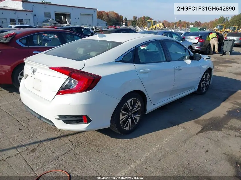 2HGFC1F31GH642890 2016 Honda Civic Ex-T