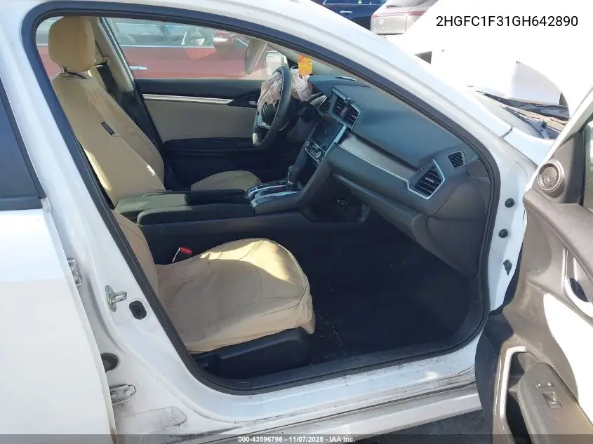 2HGFC1F31GH642890 2016 Honda Civic Ex-T