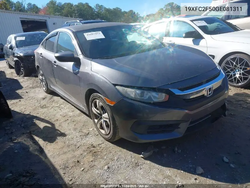 19XFC2F50GE081311 2016 Honda Civic Lx