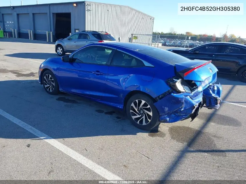 2HGFC4B52GH305380 2016 Honda Civic Lx