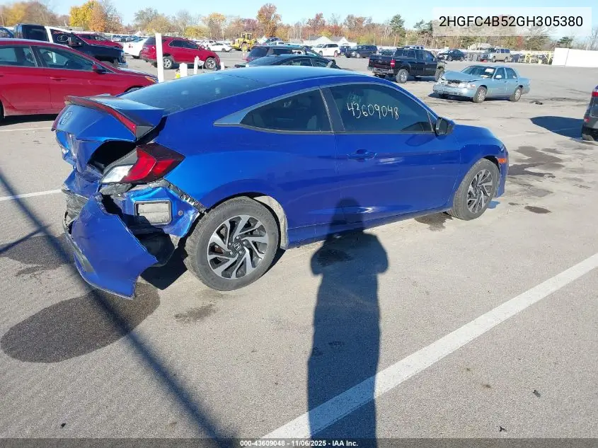 2HGFC4B52GH305380 2016 Honda Civic Lx