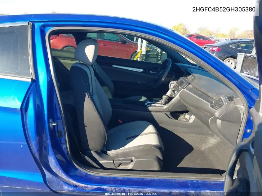 2HGFC4B52GH305380 2016 Honda Civic Lx