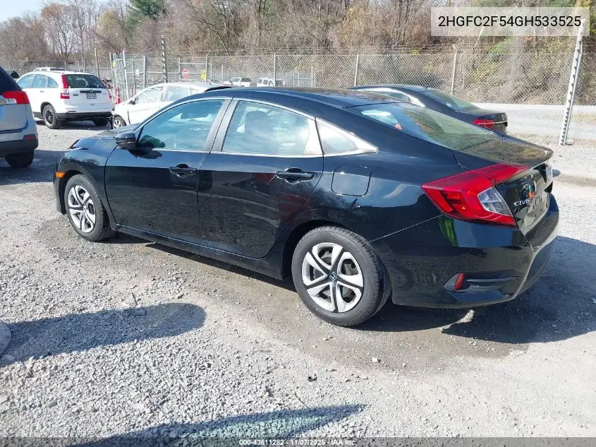 2HGFC2F54GH533525 2016 Honda Civic Lx