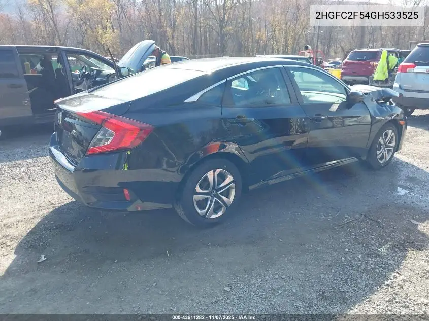 2HGFC2F54GH533525 2016 Honda Civic Lx