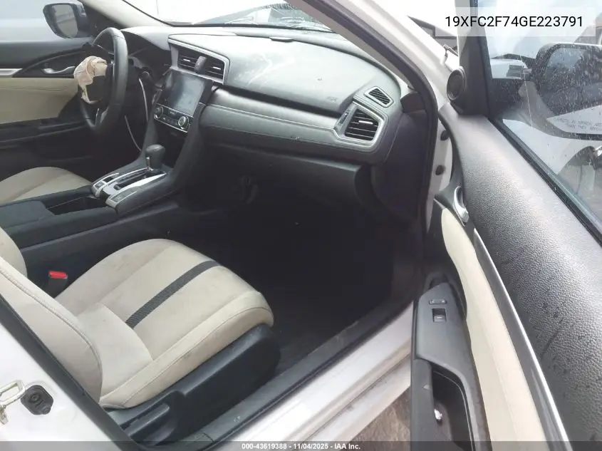 19XFC2F74GE223791 2016 Honda Civic Ex