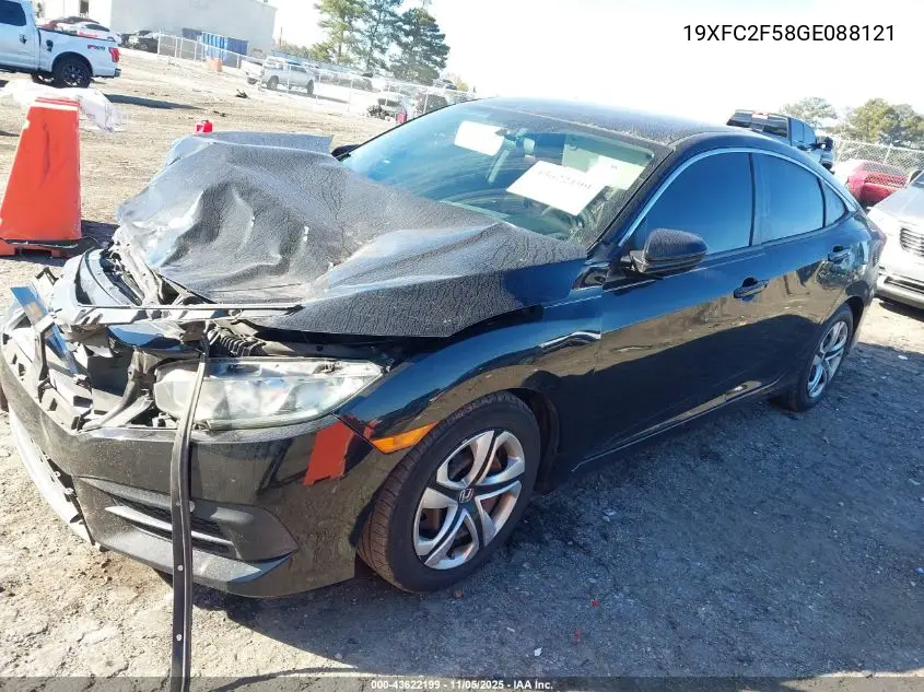 19XFC2F58GE088121 2016 Honda Civic Lx