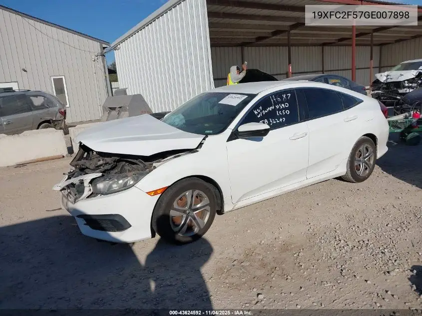 19XFC2F57GE007898 2016 Honda Civic Lx