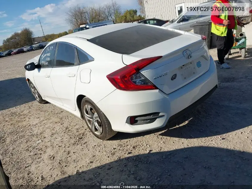 19XFC2F57GE007898 2016 Honda Civic Lx
