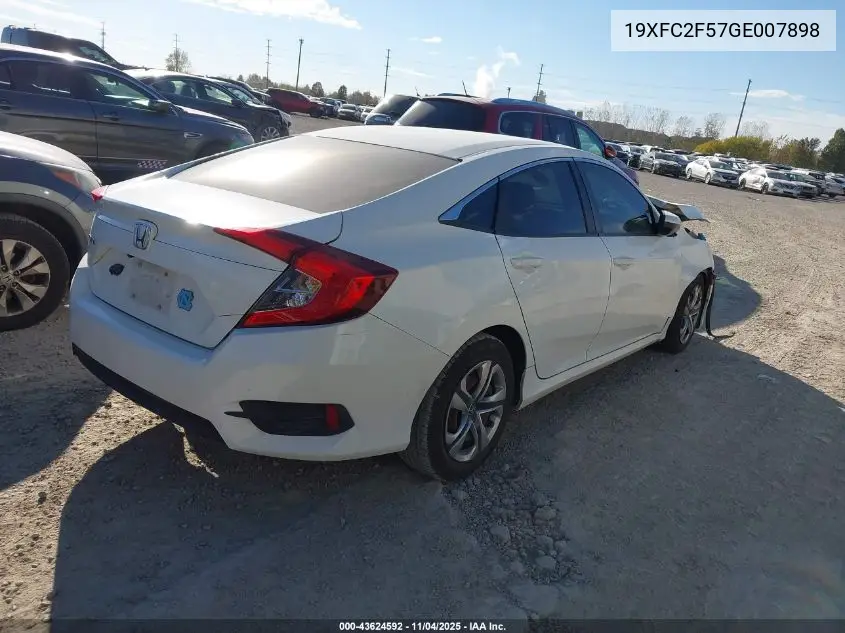 19XFC2F57GE007898 2016 Honda Civic Lx