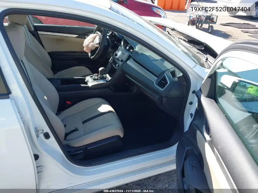 19XFC2F52GE047404 2016 Honda Civic Lx