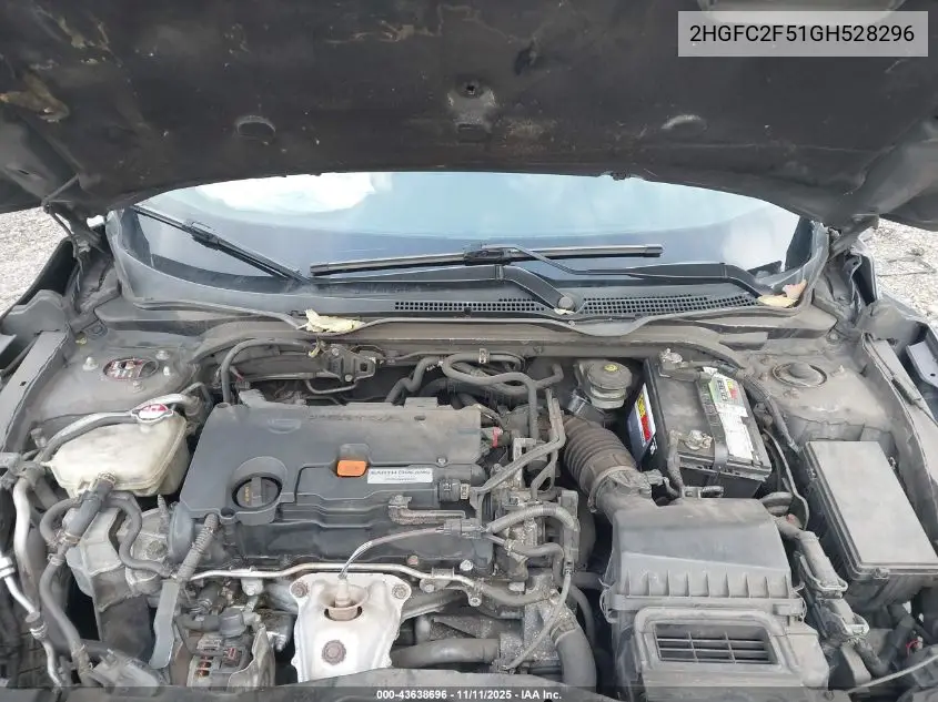 2HGFC2F51GH528296 2016 Honda Civic Lx