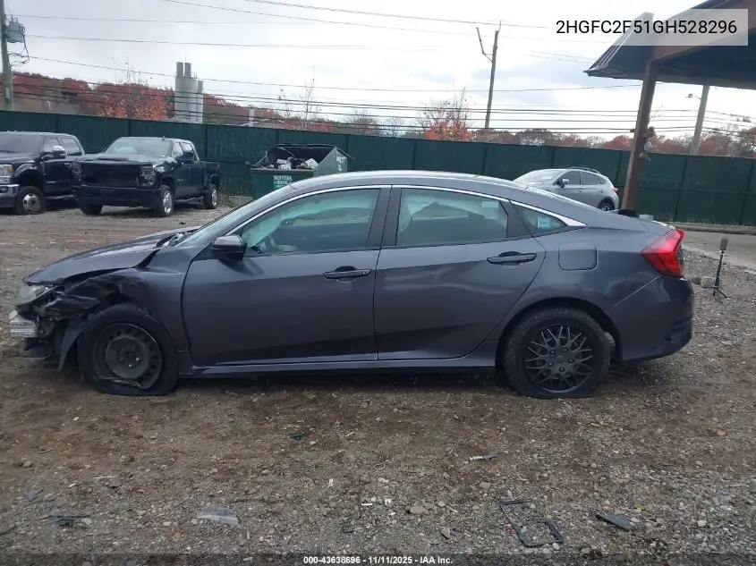 2HGFC2F51GH528296 2016 Honda Civic Lx