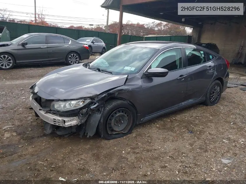 2HGFC2F51GH528296 2016 Honda Civic Lx