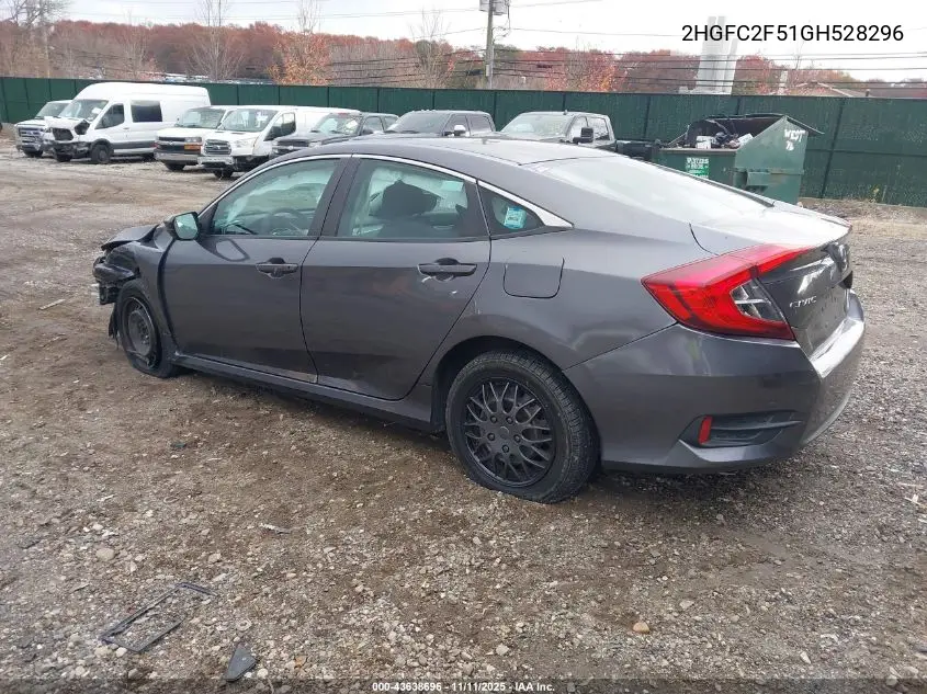2HGFC2F51GH528296 2016 Honda Civic Lx