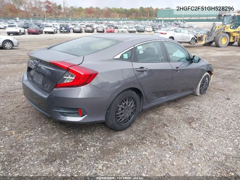2HGFC2F51GH528296 2016 Honda Civic Lx