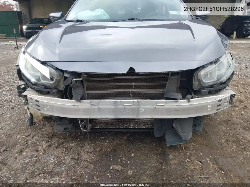 2HGFC2F51GH528296 2016 Honda Civic Lx