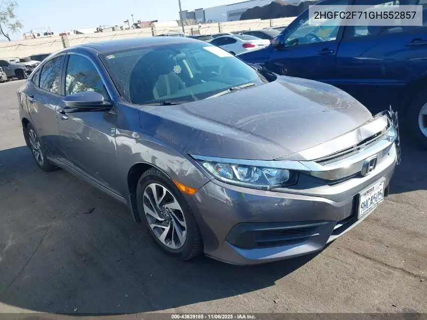 2HGFC2F71GH552857 2016 Honda Civic Ex