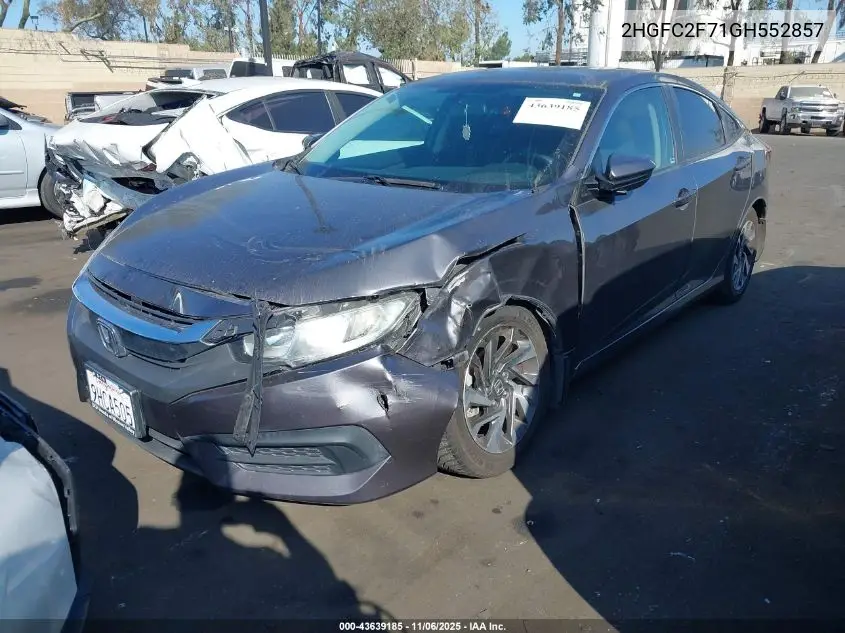 2HGFC2F71GH552857 2016 Honda Civic Ex