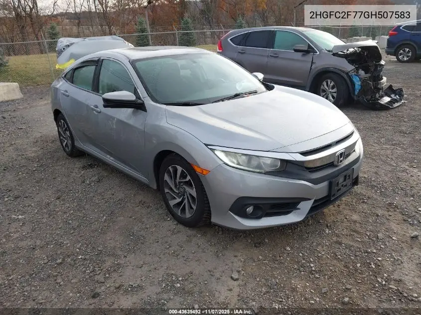2HGFC2F77GH507583 2016 Honda Civic Ex