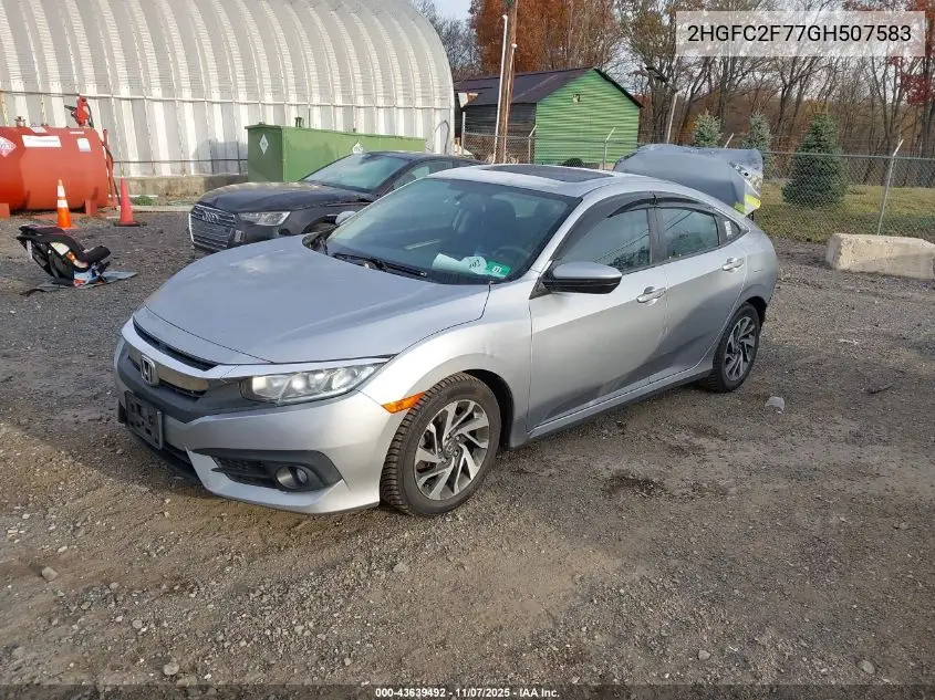 2HGFC2F77GH507583 2016 Honda Civic Ex