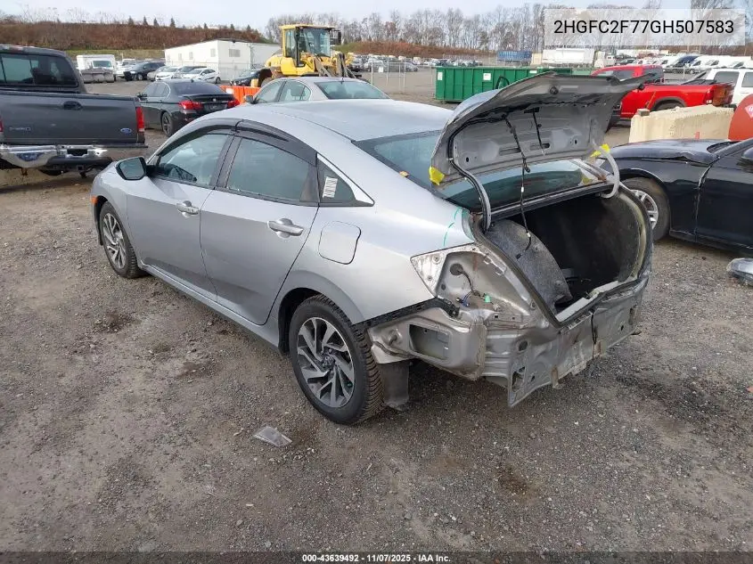 2HGFC2F77GH507583 2016 Honda Civic Ex