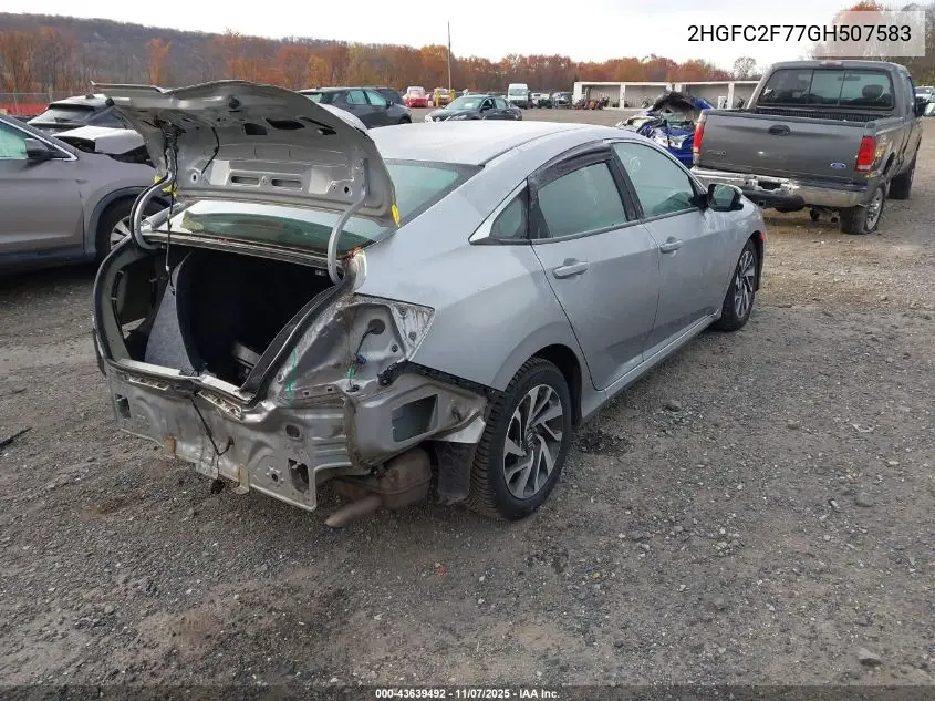 2HGFC2F77GH507583 2016 Honda Civic Ex