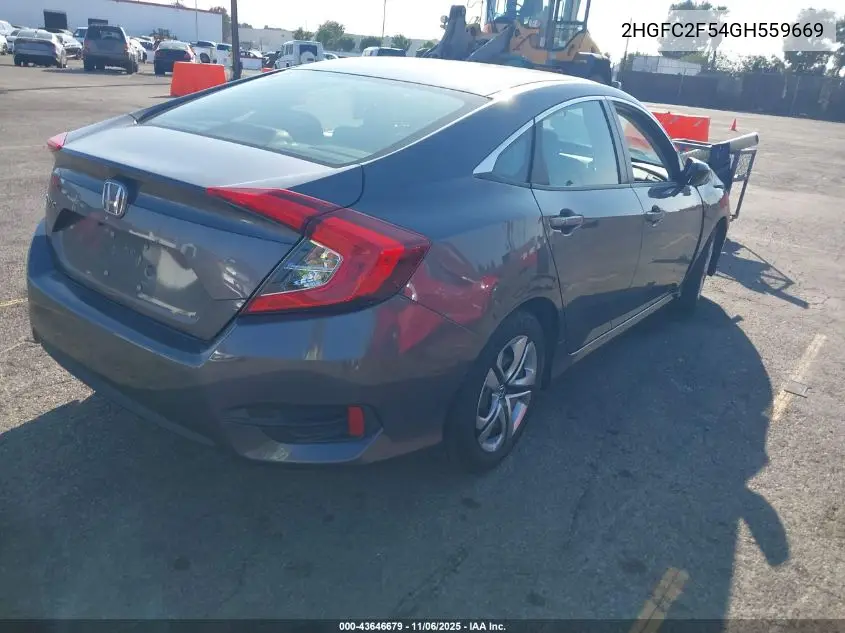 2HGFC2F54GH559669 2016 Honda Civic Lx