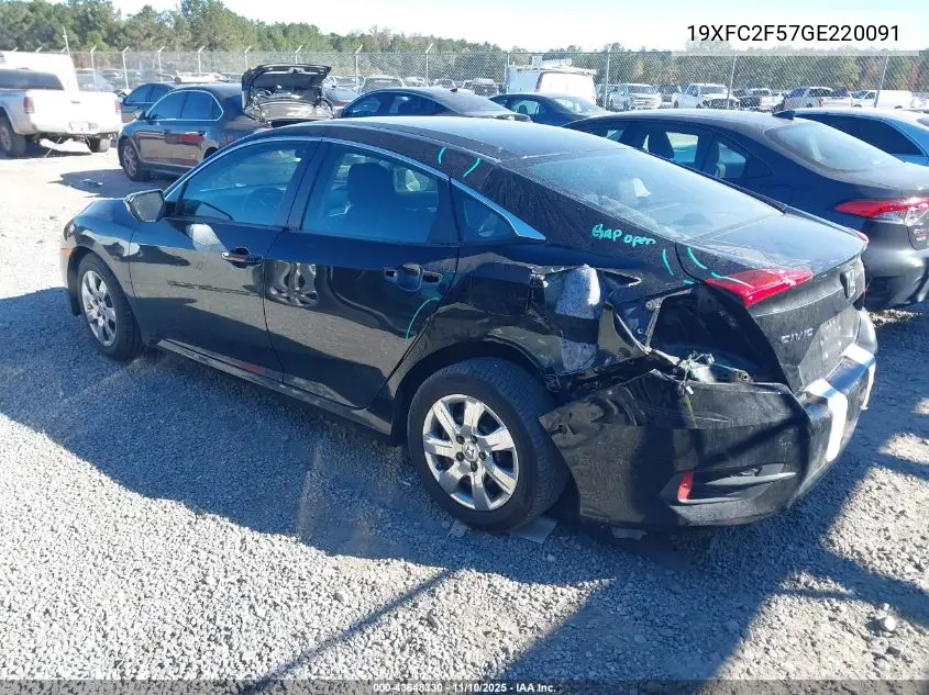 19XFC2F57GE220091 2016 Honda Civic Lx