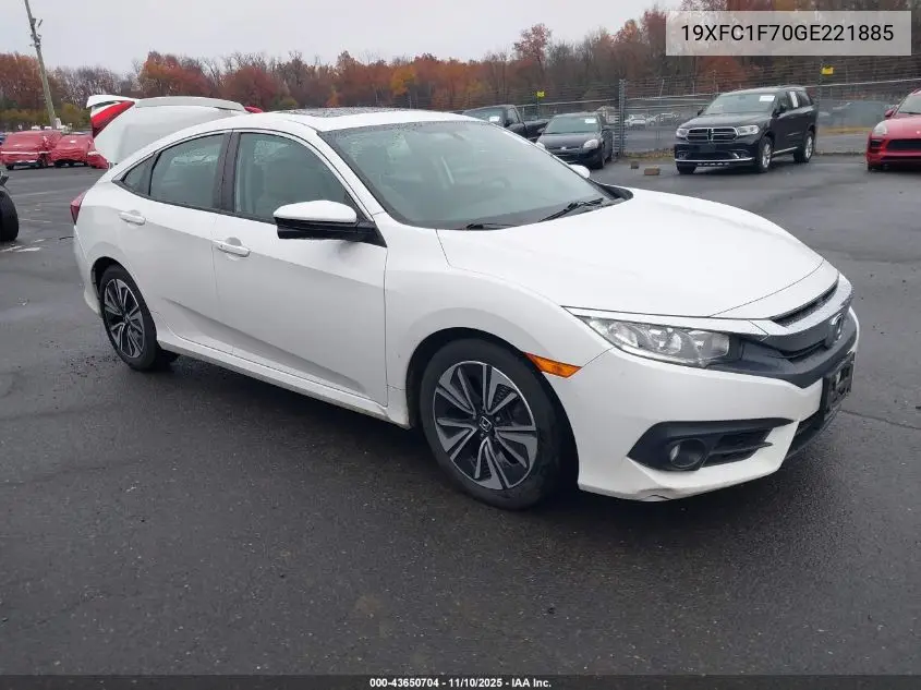 19XFC1F70GE221885 2016 Honda Civic Ex-L