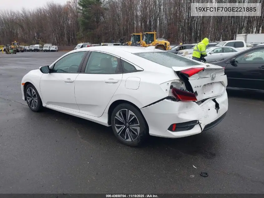 19XFC1F70GE221885 2016 Honda Civic Ex-L